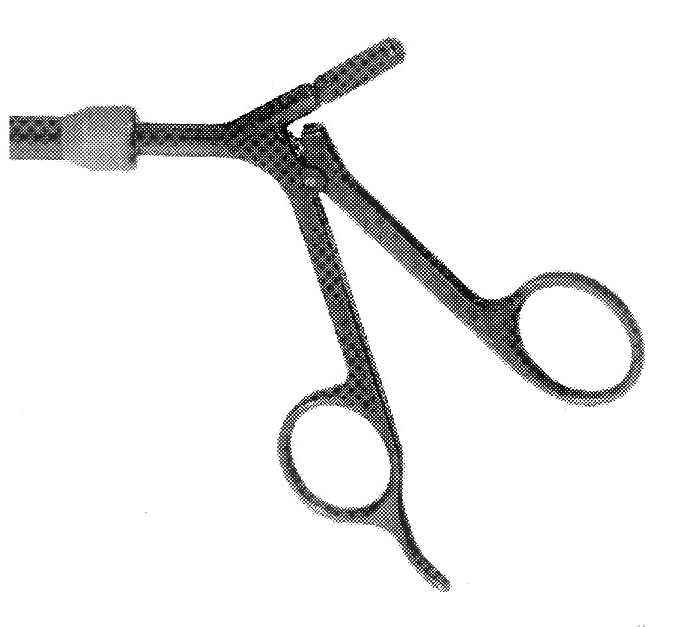 İZOLELİ ENDO  KAVRAMA FORSEPS J MODEL SAP ÇAP: 10MM L:36CM